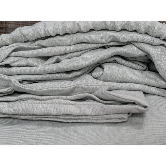 Quince 100% European Linen Duvet Cover 2PC Set Color Mist Size Twin -NEW- - Picture 3 of 7